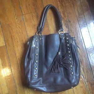 Brown Jessica Simpson Faux Leather Tote